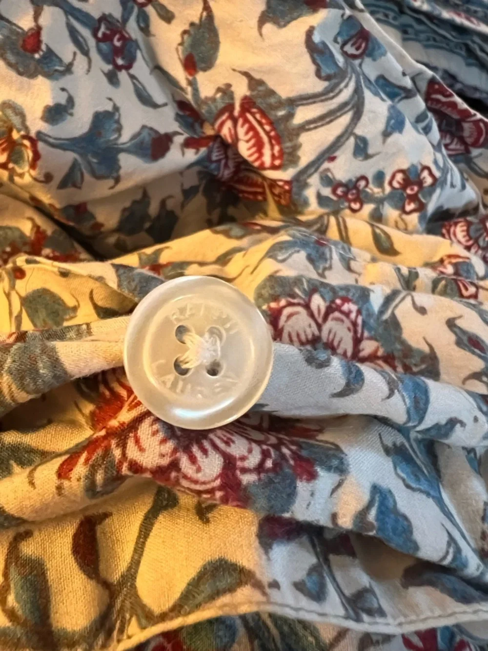 Ralph Lauren Belle Pointe Avah Cotton Queen Duvet Cover Floral Paisley